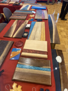 Raw boards become art work